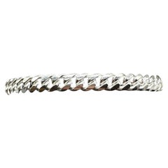 Cuban Bracelet Sterling Silver 8in 6.4mm Box Lock New