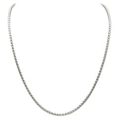 Round Box Link Chain Necklace Sterling Silver 22in 2.6mm New