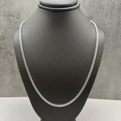 Round Box Link Chain Necklace Sterling Silver 22in 2.6mm New