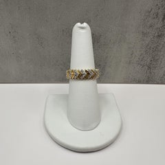0.22ctw Natural Diamond Chevron Ring 10K Yellow Gold Size 7