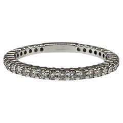 0.50ctw Natural Diamond Eternity Ring 14K White Gold Size 7