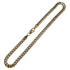 Cuban Bracelet 14kt Yellow Gold 8in 3.7mm 3.4g Hollow New