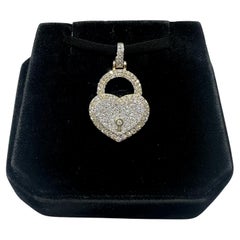 Medaglione con diamante Estate in oro 10kt bicolore - 0,85ctw HI SI, usato