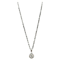 Collana con diamanti a raggiera in oro bianco 14 carati - 0,11ctw GH I1, 18", Nuova Condizione