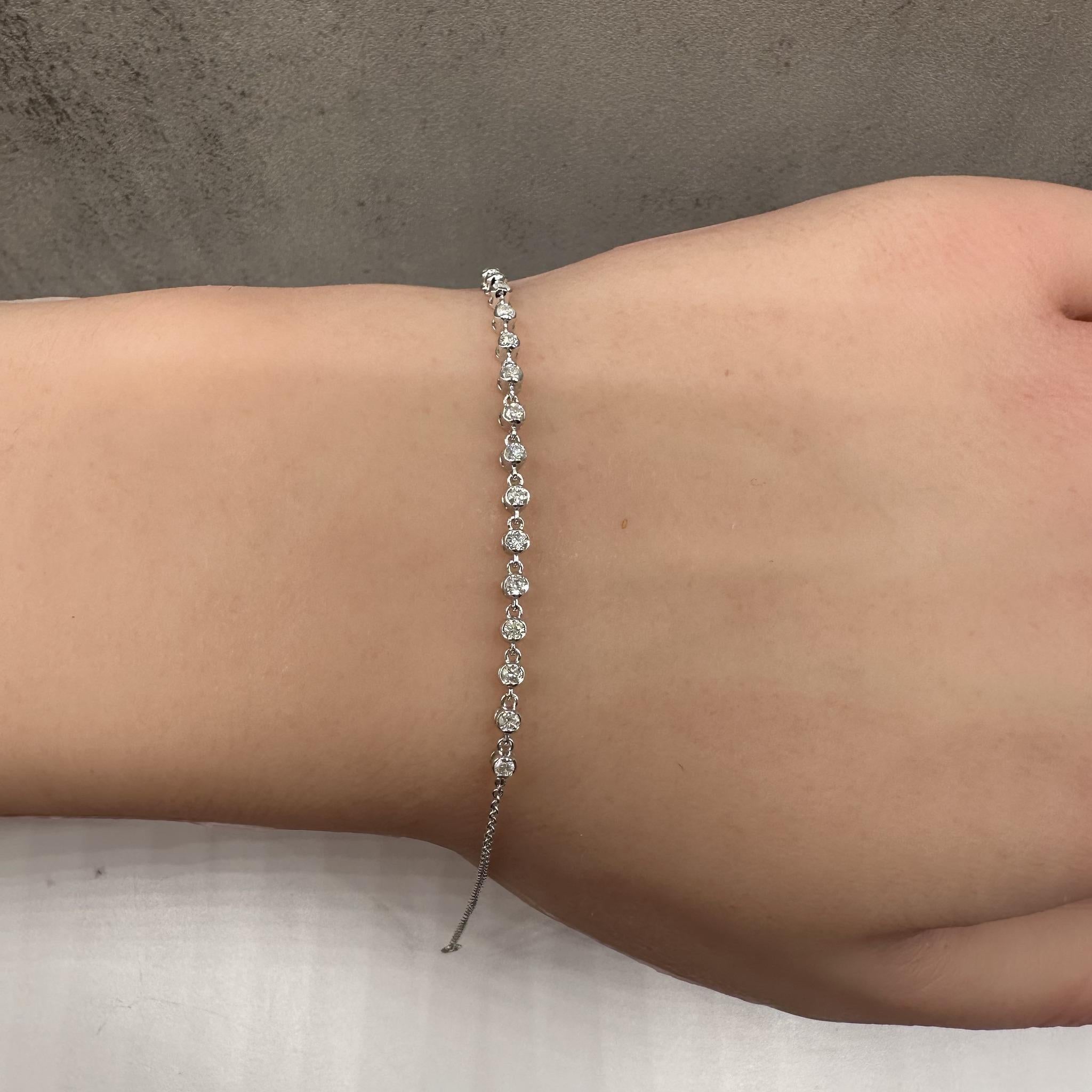 Diamant A Link Armband in 14kt Weißgold - 0,25ctw GH I, 7,5