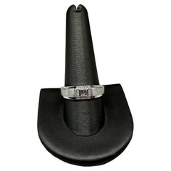 Fede nuziale con diamante in oro bianco 10kt - 0,20ctw HI I1, misura 10, &New Condition