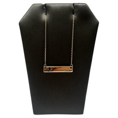 Cross Nameplate Necklace in 14kt Yellow Gold - 18", 1.8g, Spring Ring Clasp