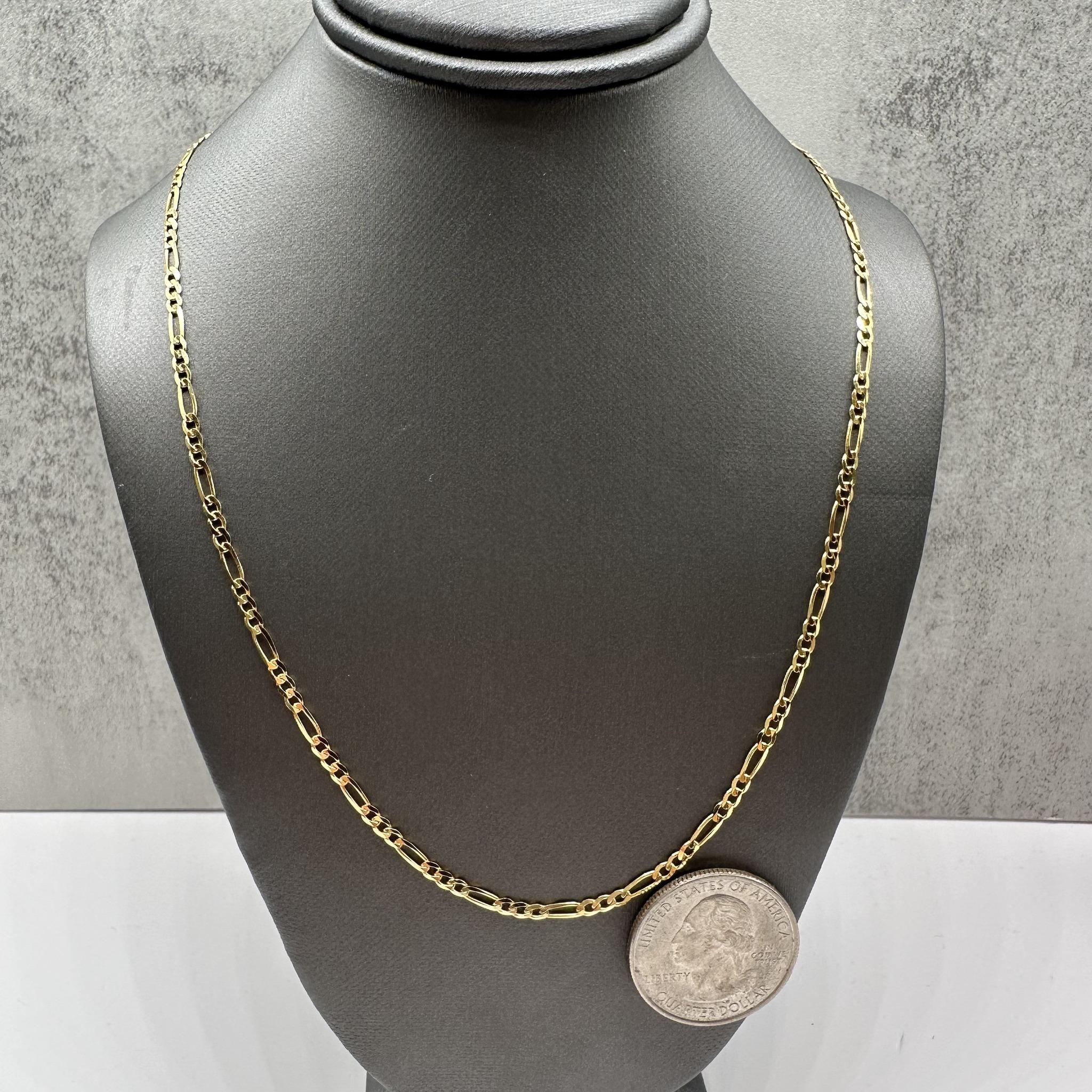 Chaîne italienne Figaro en or jaune 14kt - 18