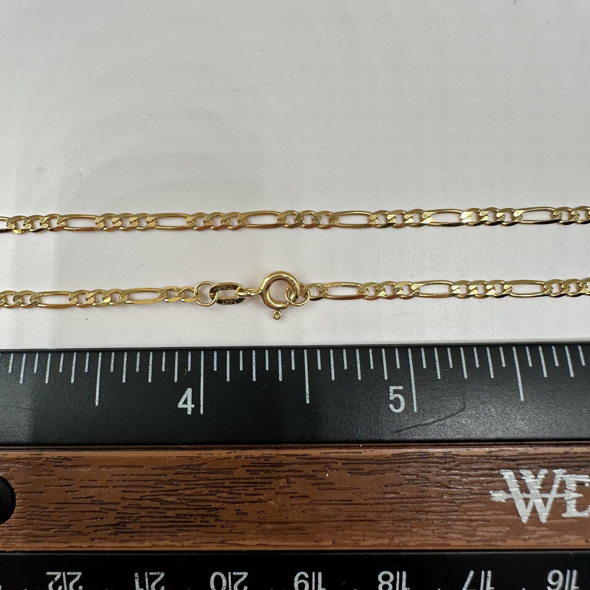 Chaîne italienne Figaro en or jaune 14kt - 18