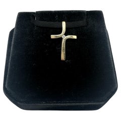 Croix de diamant en or jaune 14kt - 0.02ctw GH I1, Pré-aimé