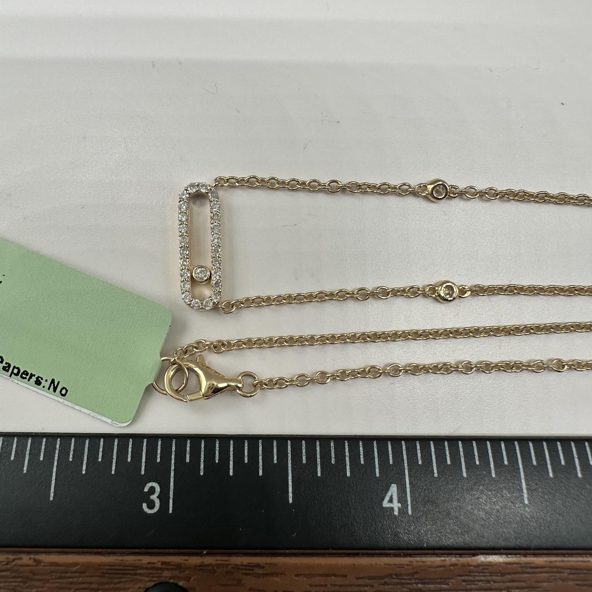 Donna Collana con diamanti fluttuanti in oro giallo 14kt - 0,25ctw HI I1, 18