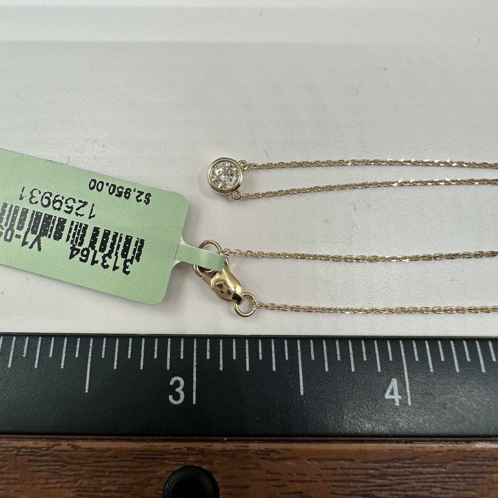 Donna Collana con diamanti incastonati in oro giallo 14kt - 0,20ctw HI I1, 16