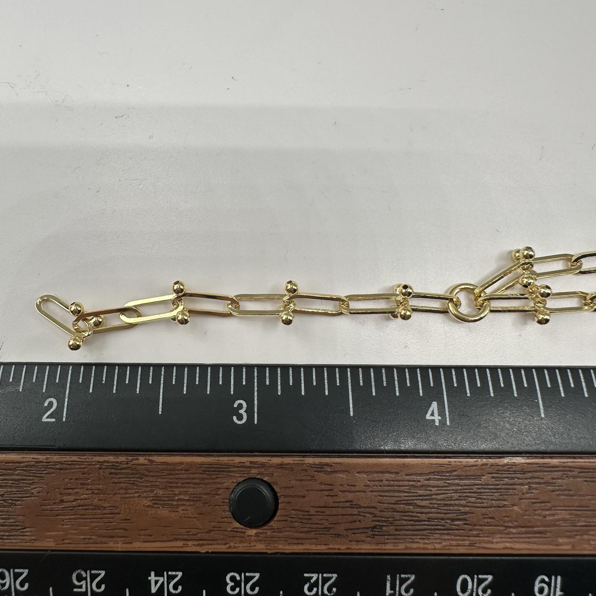 Collana A Link in oro giallo 14kt - Regolabile da 16-18