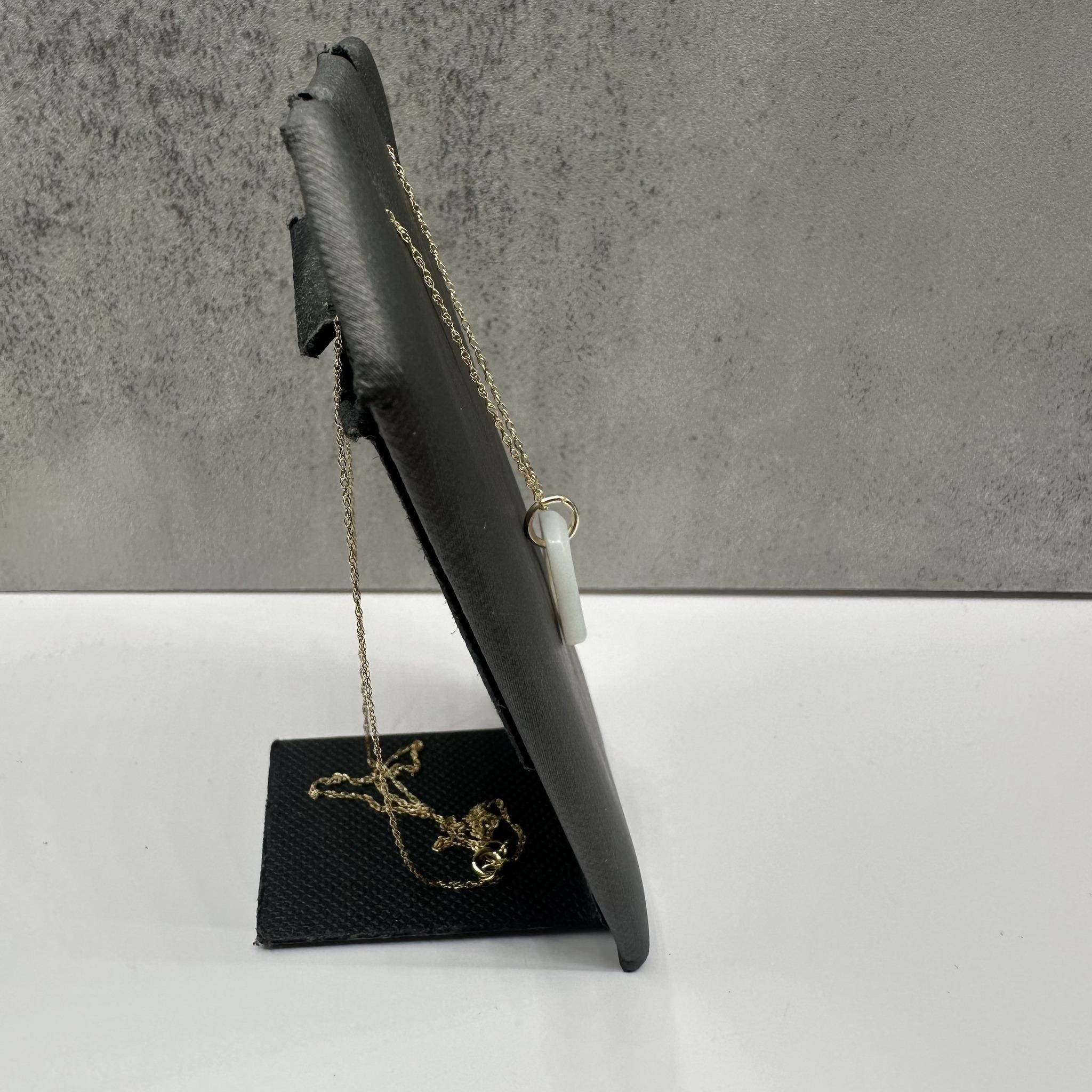 Taglio rotondo Collana Cuore di Madreperla in oro giallo 10kt - 18
