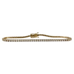 Tennisarmband aus 14kt Gelbgold mit natürlichen Diamanten - 1,65ct, 7in, New