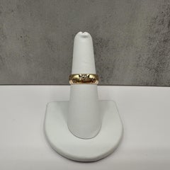 Icone Gucci in oro giallo 18 carati GG Anello largo 6mm Misura 6.75