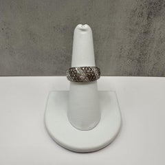 1.10ctw Natural Chocolate Diamond Ring 14K White Gold Size 7