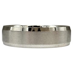 14K White Gold Comfort Fit Wedding Band 6mm Size 10 7.2g