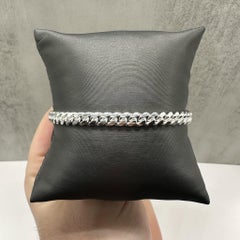Cuban Bracelet Sterling Silver 8in 5.4mm Lobster Clasp New
