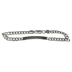 Curb Link ID Nameplate Bracelet Sterling Silver 8in 5.6mm New