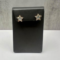 Effy Pendientes Estrella Diamante Madreperla Oro Amarillo 14K 0.11ctw Nuevo