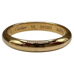 Designer Cartier 1895 Wedding Band 18kt Yellow Gold Size 59 With Papers