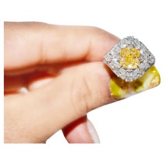 GIA Certified 2.00 Carat U to V Range I1 Clarity Diamond Ring