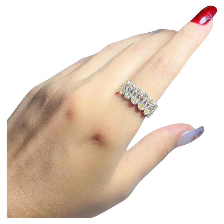 Yellow & White Diamond Eternity Ring