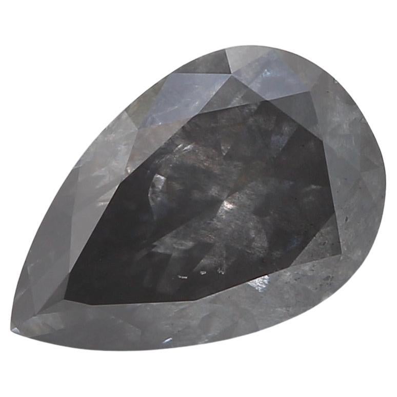 GIA Certified 1.02 Carat Fancy Dark Violetish Gray I3 Clarity Diamond