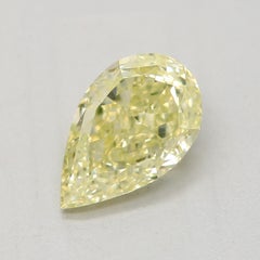 GIA-zertifizierter Diamant mit 1,01 Karat, hellgrünlich-gelber Farbe und Reinheit VS1