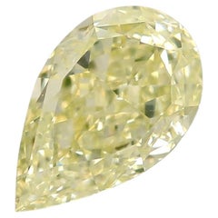 GIA-zertifizierter Diamant mit 1,01 Karat, hellgrünlich-gelber Farbe und Reinheit VS1