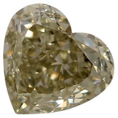GIA-zertifizierter Diamant mit 1,01 Karat, Farbe „Fancy Brown-Greenish Yellow“, Reinheit VS2