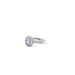 CGL Certified 0.72 Carat Faint Blue VVS2 Clarity Diamond Ring
