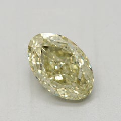 GIA Certified 1.01 Carat Fancy Light Greenish Yellow VVS2 Clarity Diamond