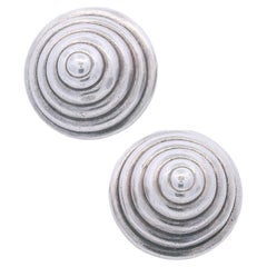 Tiffany & Co. Sterling Silver Spiral Cone Stud Earrings