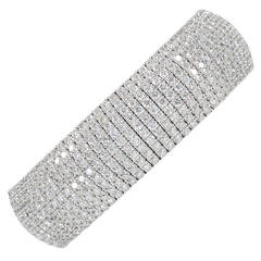 Classic Diamond Cuff Spring Bangle