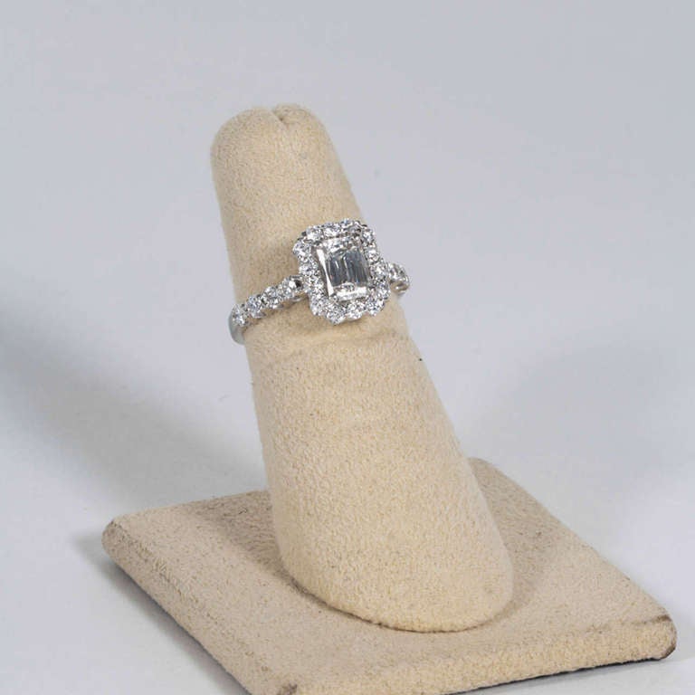 crisscut emerald cut diamond ring