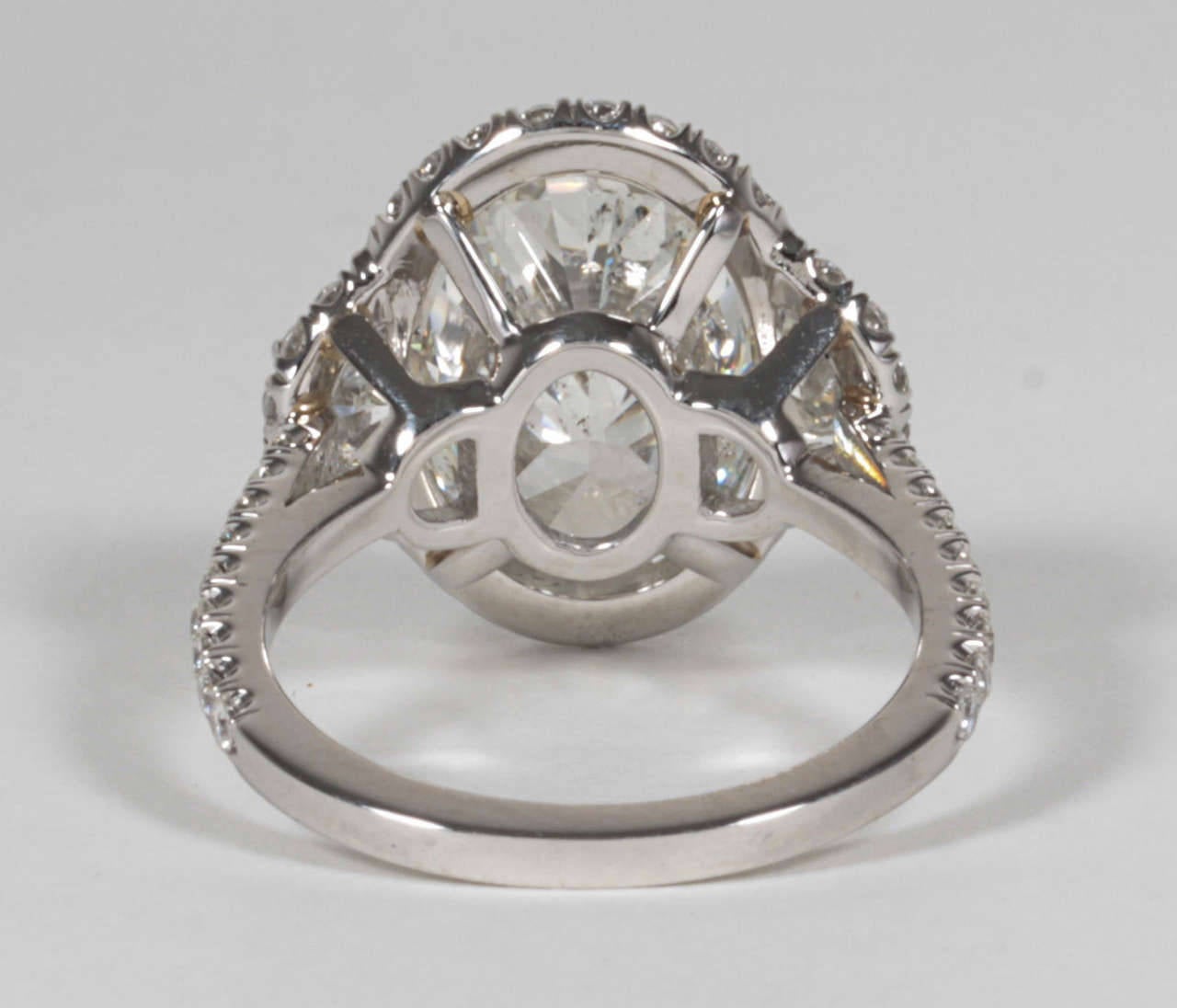 five carat oval diamond ring