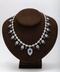 Saphir und Diamant Halskette