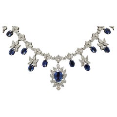 Saphir und Diamant Halskette