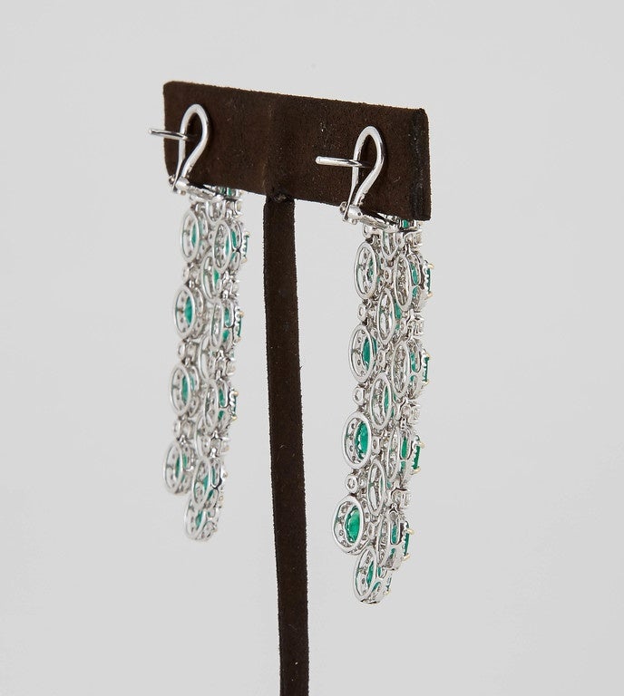 chandelier emerald earrings