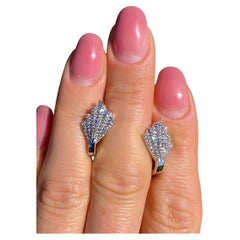 Pendientes Preciosos Diamantes Naturales, Oro Blanco 18 Kilates, Certificados