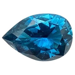 Gemma certificata di tormalina blu naturale da 1,95 carati, taglio a pera, origine Nigeria