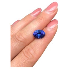 Tanzanite 5.52Ct gemma naturale, ovale, 12.88x9.71x6.59mm, Tanzania, certificata