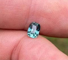 No Heat TEAL Sapphire 1.01 Ct. natural Loose gemstone, Cushion cut, Certificate