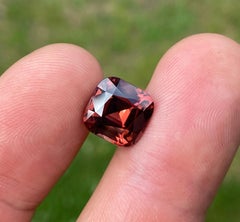 Certified 8.18Ct Natural Zircon loose gemstone, Cushion cut, Sri Lanka.