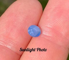 Zafiro natural de 1.29 ct, sin tratamiento térmico, gema suelta, talla ovalada, certificado GFCO