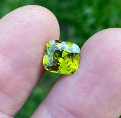 4,22 Karat natürlicher Chrysoberyll, Kissen-Schliff, abgebaut in Sri Lanka. Zertifikat GFCO.