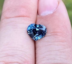 AGL Certified Natural 2.82Ct Greyish-blue Spinel gemstone, Heart cut, Sri-Lanka