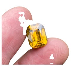 Certified 12.14 Ct. Natural Zircon loose gemstone, Cushion cut, Sri Lanka.